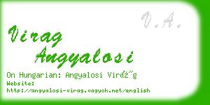 virag angyalosi business card